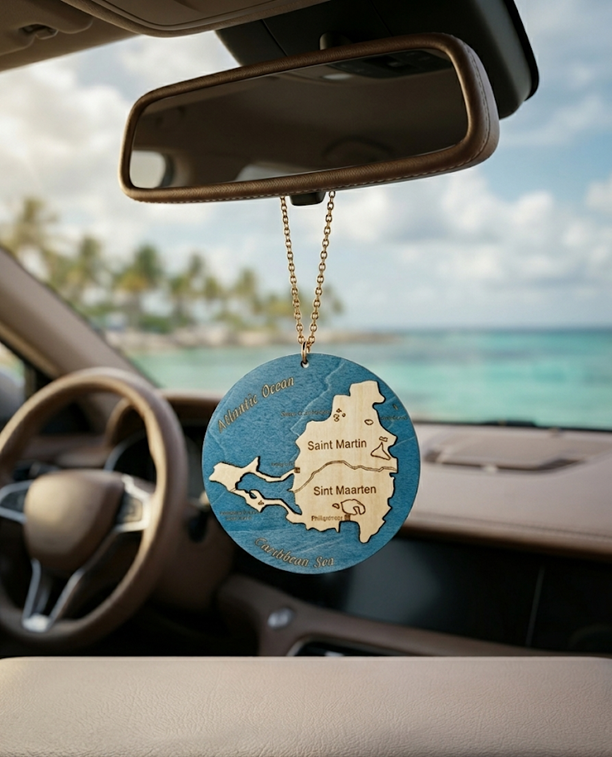 Pendentif de rétroviseur centrale - modèle île de St Martin