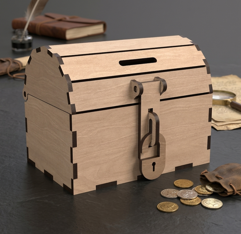 Tirelire boîte à bijoux - Coffre trésors